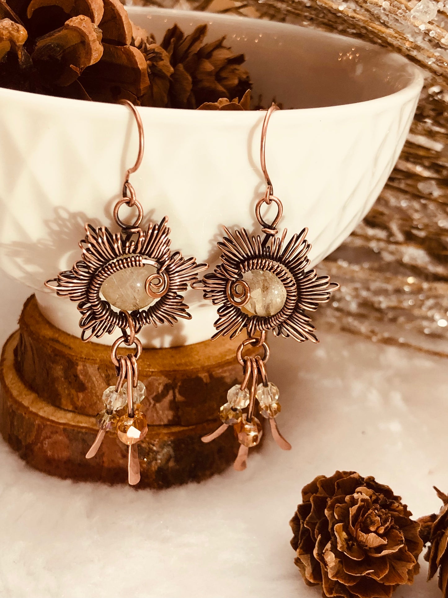 Citrine Starburst Earrings